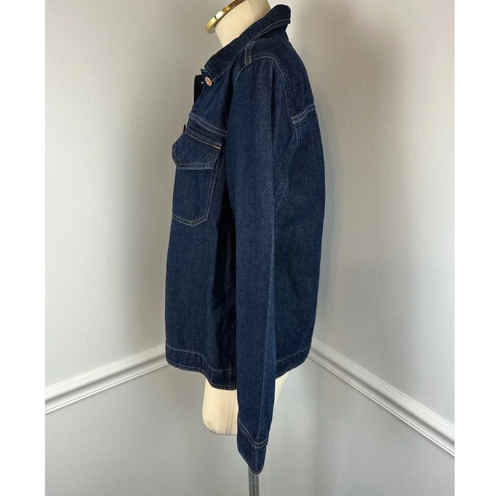 GAP Denim Women's Dark Wash Lightweight Shacket Button-Front NWT Small